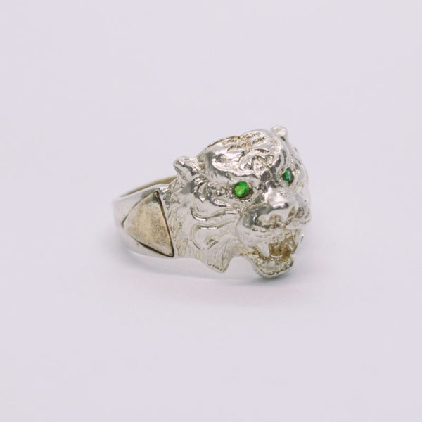Anillo Oro Plata Tigre